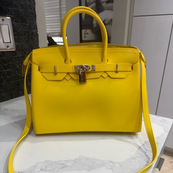 Yellow Designer Handbag - Picture 6 of 9